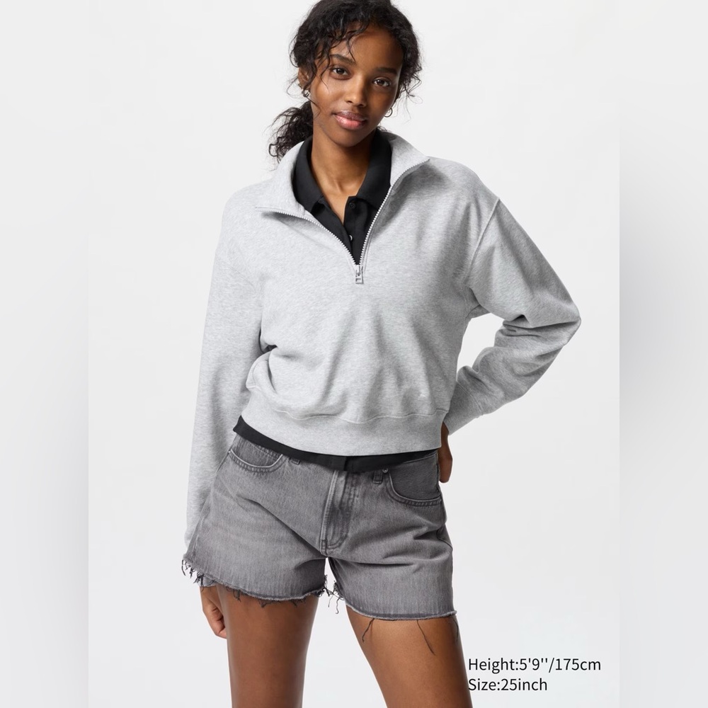 NWT UNIQLO Denim Shorts | Distressed | 2.5" Color: 05 GRAY